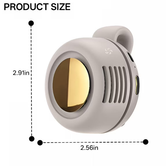 Outdoor Clip-On Fan for Camping & Fishing – Portable Bladeless Neck Fan, USB Rechargeable Belt Fan for Hiking & Travel